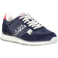 Chic Blue Contrasting Sneakers with Logo