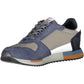 Chic Blue Sports Sneakers with Contrasting Details