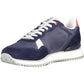 Chic Blue Contrasting Sneakers with Logo
