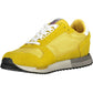 Vibrant Yellow Lace-Up Sporty Sneakers