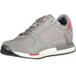 Trendy Gray Laced Sports Sneakers
