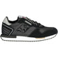 Sleek Black Sneakers with Logo Accent