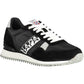 Sleek Black Lace-Up Sports Sneakers
