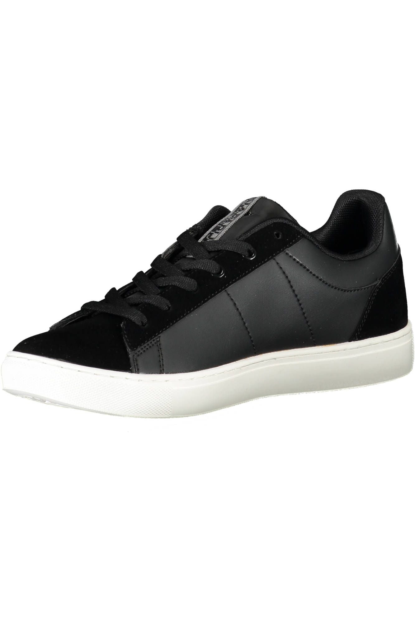 Elevated Black Sports Sneakers with Contrast Accents