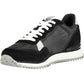 Sleek Black Lace-Up Sports Sneakers