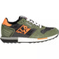 Trendy Green Lace-Up Sneakers