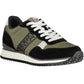Sleek Green Sports Sneakers with Contrast Detail
