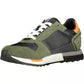 Trendy Green Lace-Up Sneakers