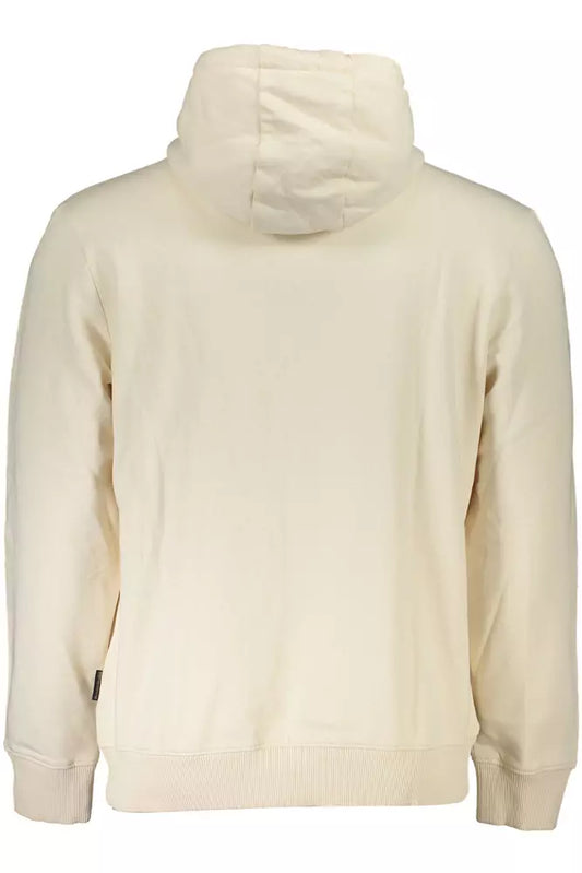 Chic White Cotton Blend Hooded Sweatshirt