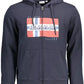 Chic Blue Cotton Hooded Sweatshirt
