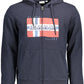 Blue Hooded Sweatshirt with Signature Print