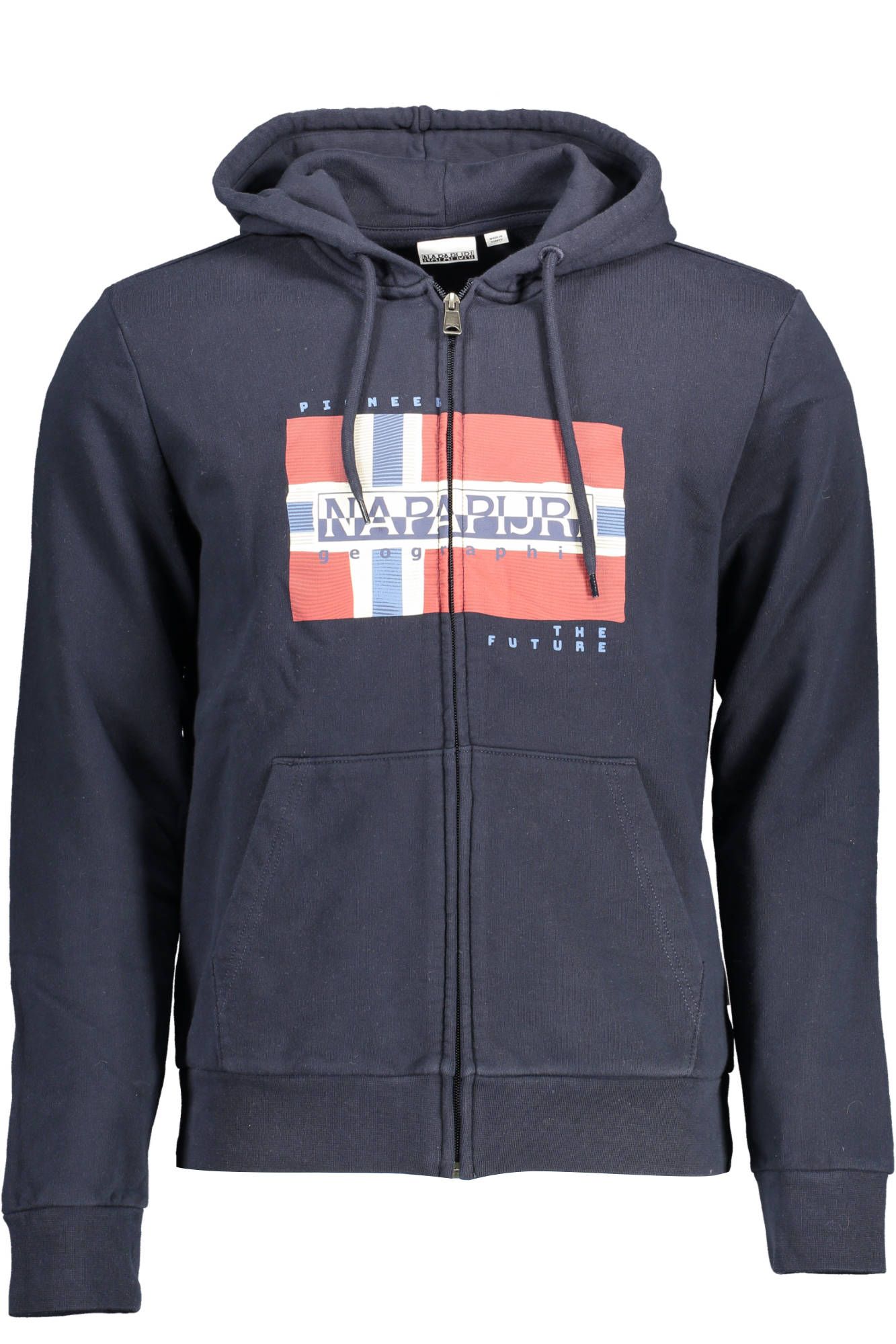 Blue Hooded Sweatshirt with Signature Print