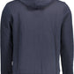 Blue Hooded Sweatshirt with Signature Print