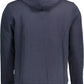 Chic Blue Cotton Hooded Sweatshirt