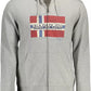 Chic Gray Hooded Sweatshirt with Zip Pocket