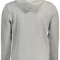 Chic Gray Hooded Sweatshirt with Zip Pocket