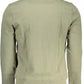 Chic Green Zip Sweatshirt with Embroidered Logo