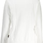Elegant White Cotton Crew Neck Sweatshirt