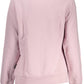 Pink Cotton Crew Neck Embroidered Sweatshirt