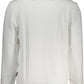 Pristine White Crew Neck Sweatshirt with Embroidery