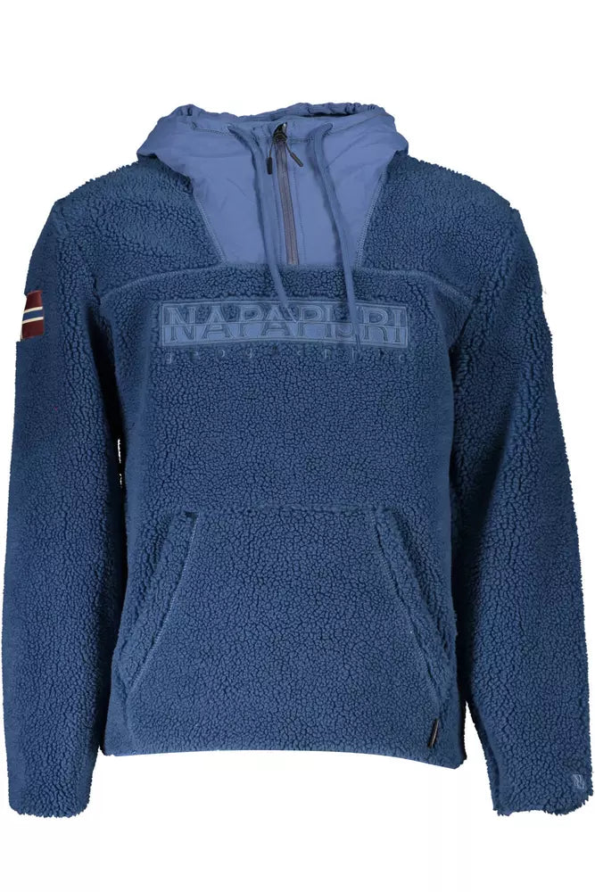 Eco-Conscious Hooded Blue Sweatshirt