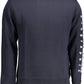 Chic Blue Round Neck Printed Sweatshirt