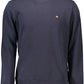 Chic Blue Embroidered Logo Sweatshirt