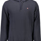 Chic Blue Organic Cotton Hooded Sweatshirt