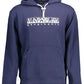 Chic Blue Cotton Hooded Sweatshirt