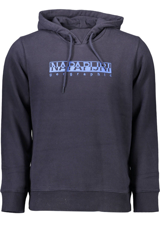 Organic Blue Cotton Hooded Sweatshirt