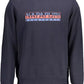 Blue Cotton Logo Print Sweatshirt