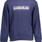 Chic Blue Long-Sleeved Sweatshirt with Zip Pocket