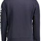 Chic Blue Round Neck Sweatshirt with Logo