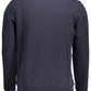Chic Blue Cotton Sweater with Logo Print