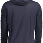 Chic Blue Hooded Cotton Sweatshirt