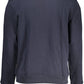Stylish Blue Crew Neck Embroidered Sweater
