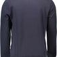 Chic Blue Embroidered Logo Sweatshirt