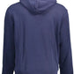 Chic Blue Cotton Hooded Sweatshirt