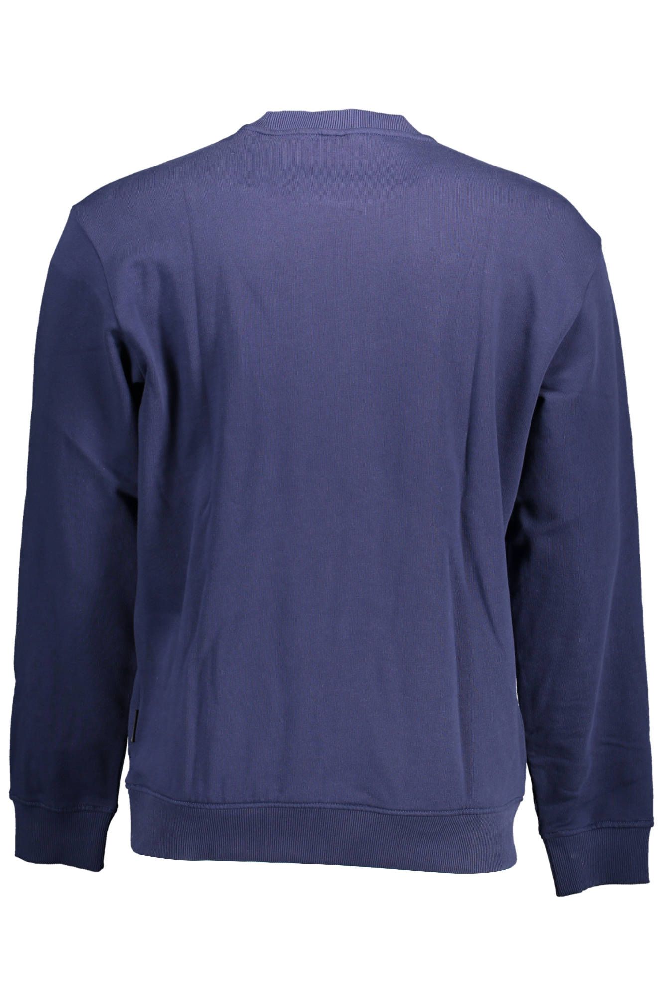 Chic Blue Long-Sleeved Sweatshirt with Zip Pocket