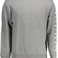 Chic Gray Long-Sleeved Sweatshirt with Logo Print