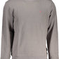 Elegant Gray Crew Neck Embroidered Sweater