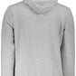 Chic Gray Half-Zip Hooded Sweatshirt
