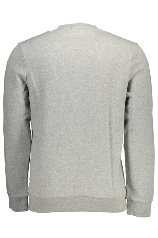 Chic Gray Printed Logo Sweatshirt