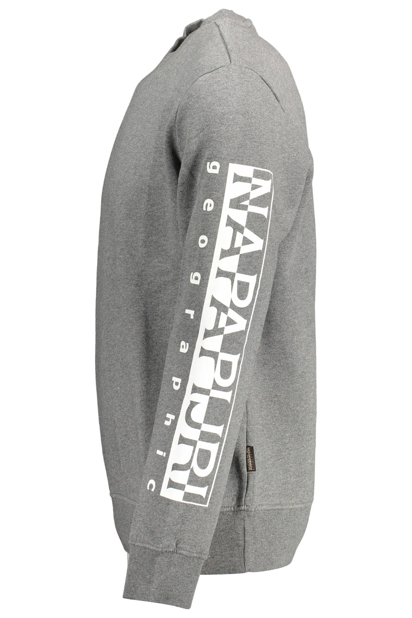 Chic Gray Long-Sleeved Sweatshirt with Logo Print