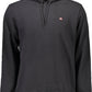 Sleek Black Organic Hooded Sweater