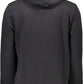 Sleek Black Organic Hooded Sweater