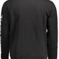 Chic Black Cotton Crewneck Sweatshirt