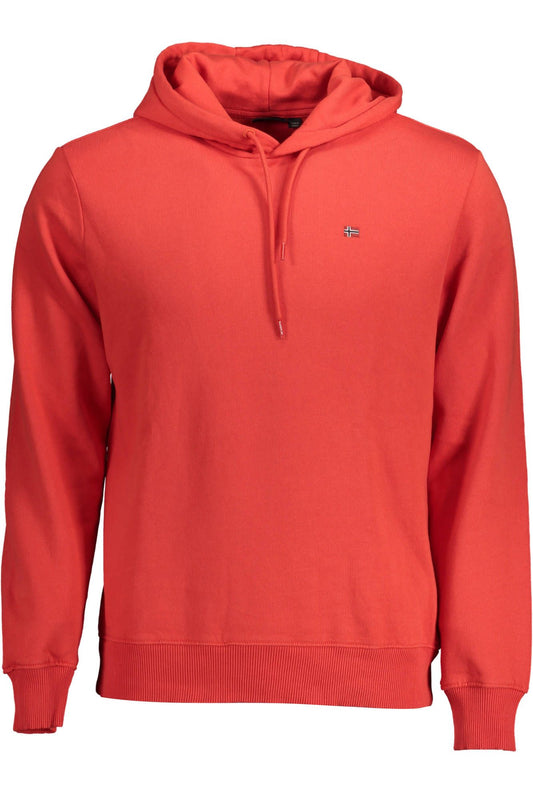 Organic Cotton Hooded Sweatshirt in Red