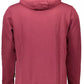 Chic Red Hooded Sweatshirt with Unique Arm Print