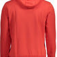 Organic Cotton Hooded Sweatshirt in Red